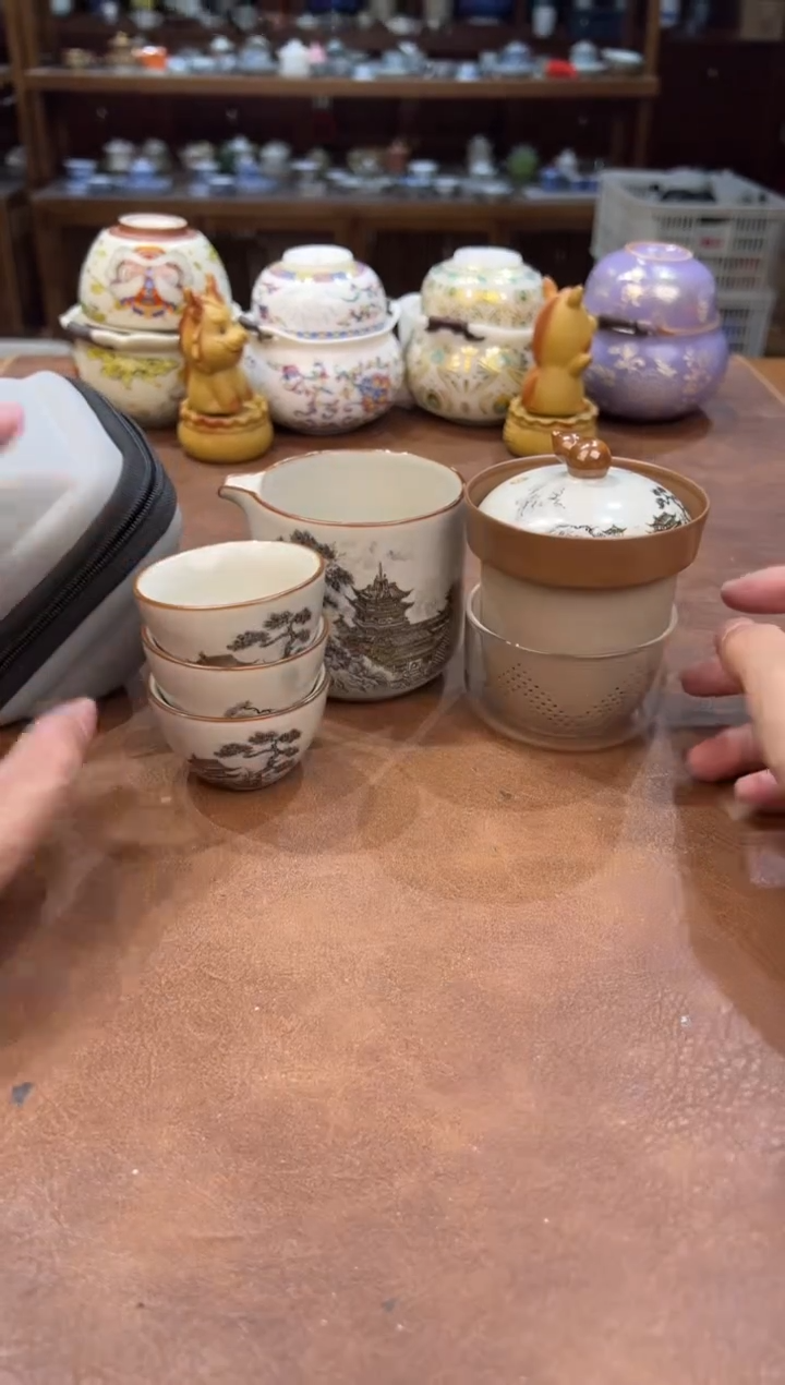 真的很便宜会开片的旅行茶具