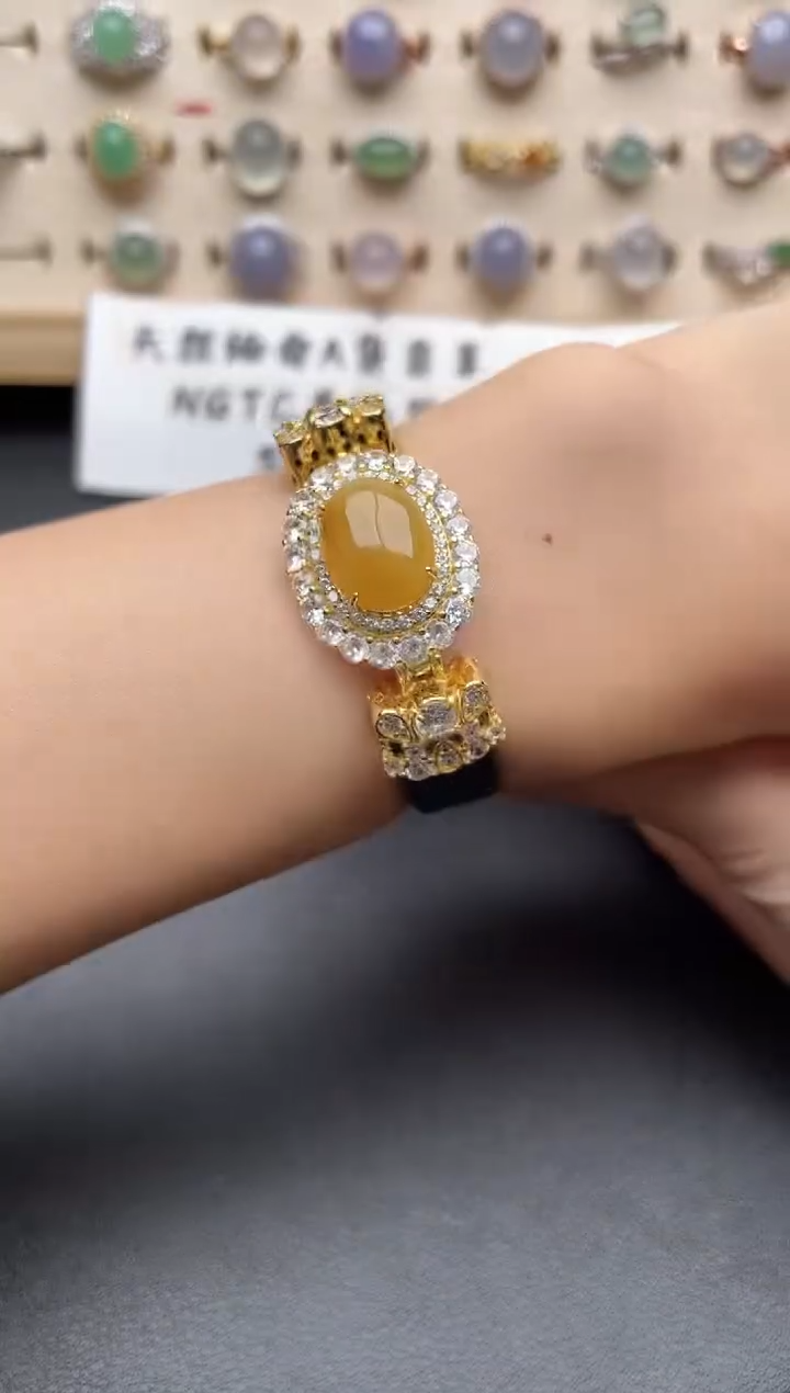 【闪购商品】翡翠戒指银S925镶嵌一物一证一礼盒