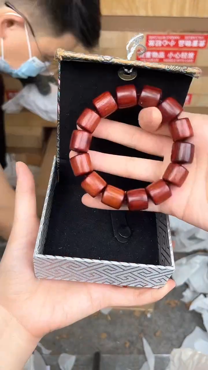 品茗茶器血檀桶珠链接@@YS975