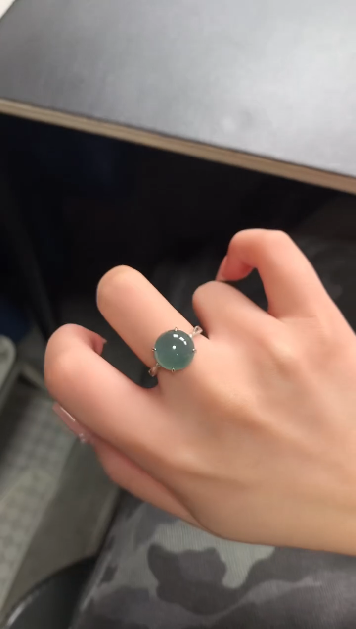 【闪购商品】翡翠戒指银S925镶嵌521124