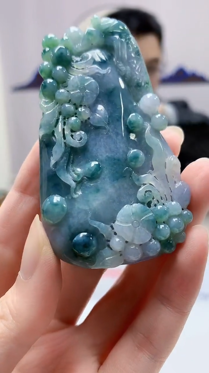 【闪购商品】定制翡翠未镶嵌5153zm-毛货挂件200