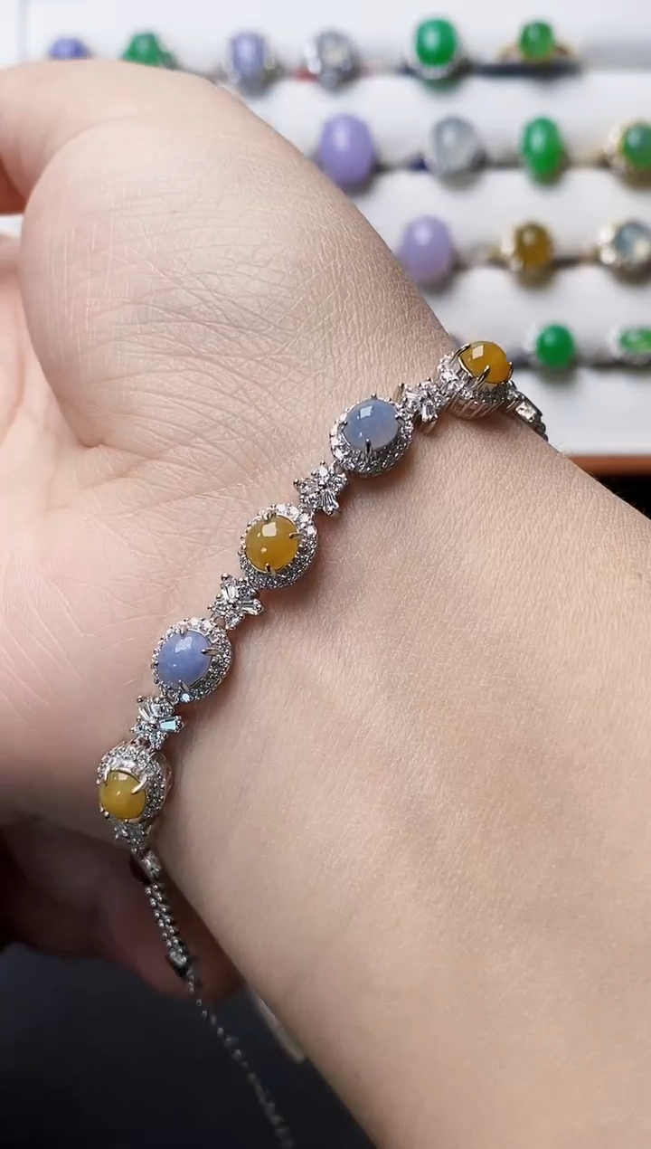 银S925镶嵌戒指翡翠0350