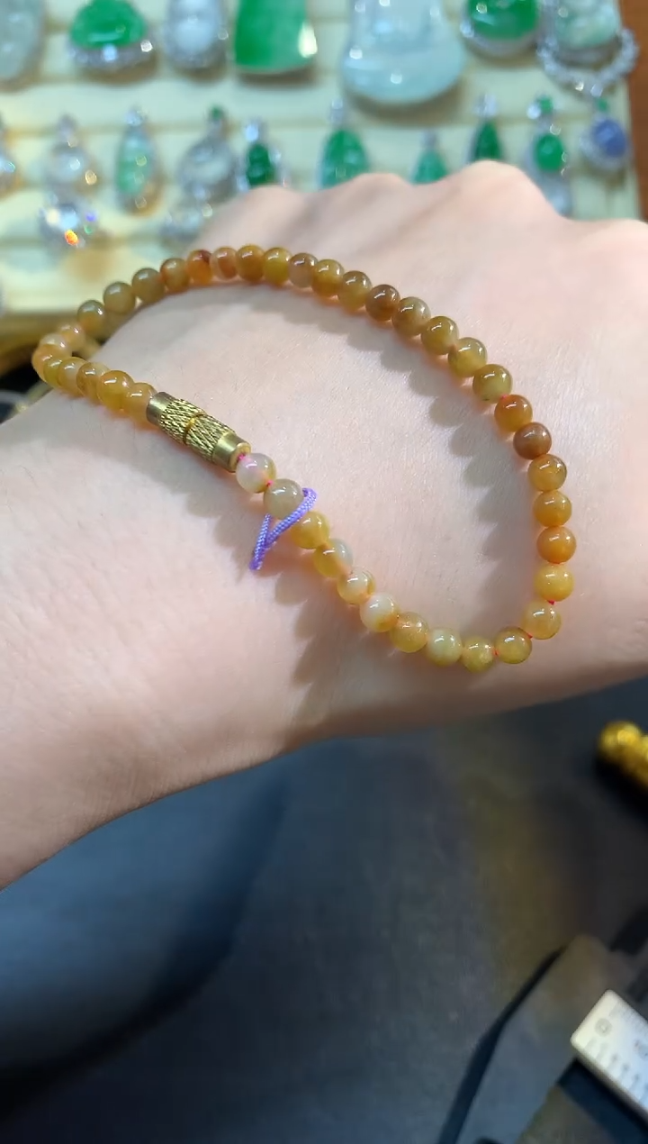 未镶嵌手串翡翠手串|250+25