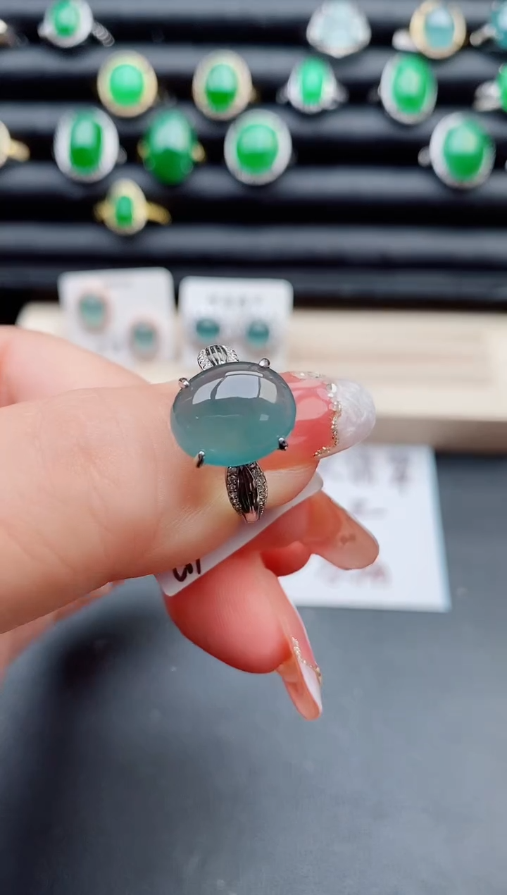 【闪购商品】翡翠戒指银S925镶嵌2312