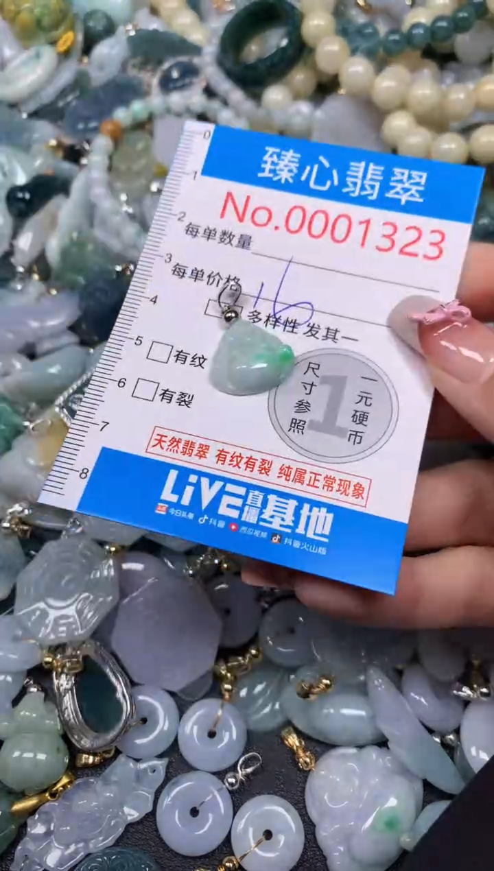 【闪购商品】翡翠颈饰未镶嵌含绳0001323