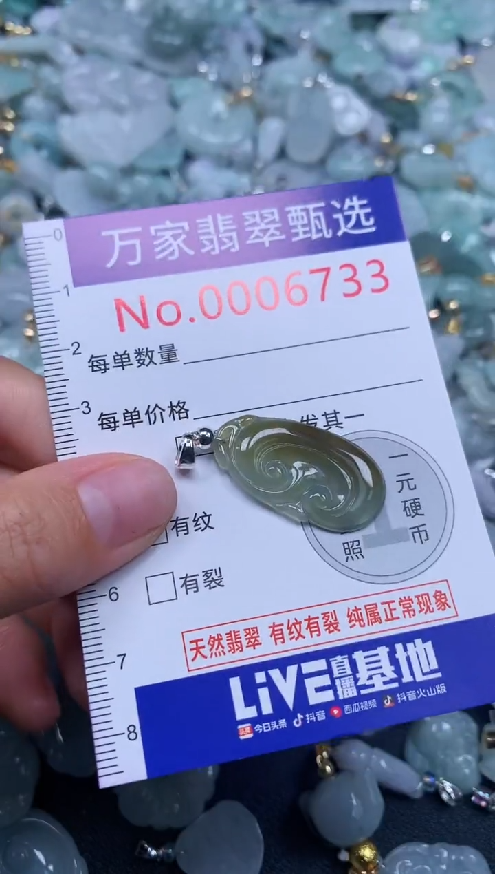 吊坠(不含链)未镶嵌翡翠6733