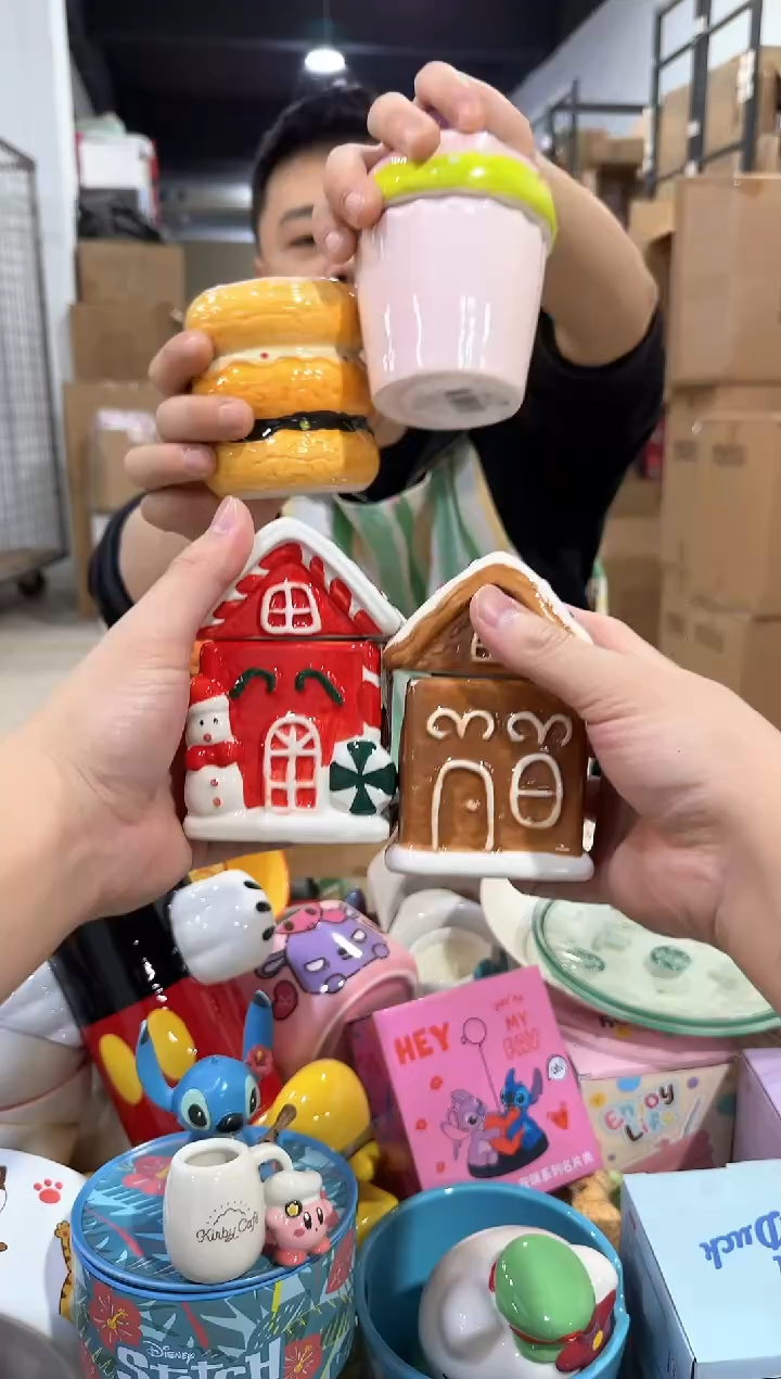 瓷片圣诞蜡烛4件套