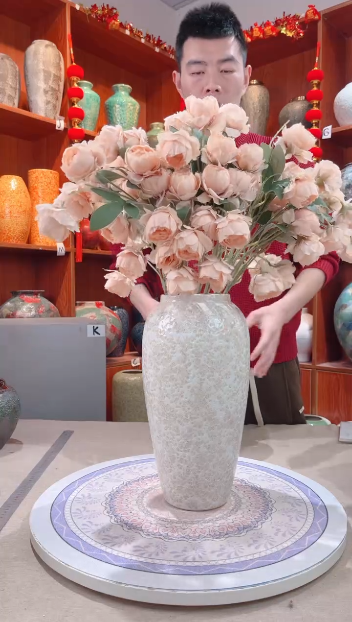 【闪购商品】瓶 陶瓷花瓶 无花 茶白 大号 