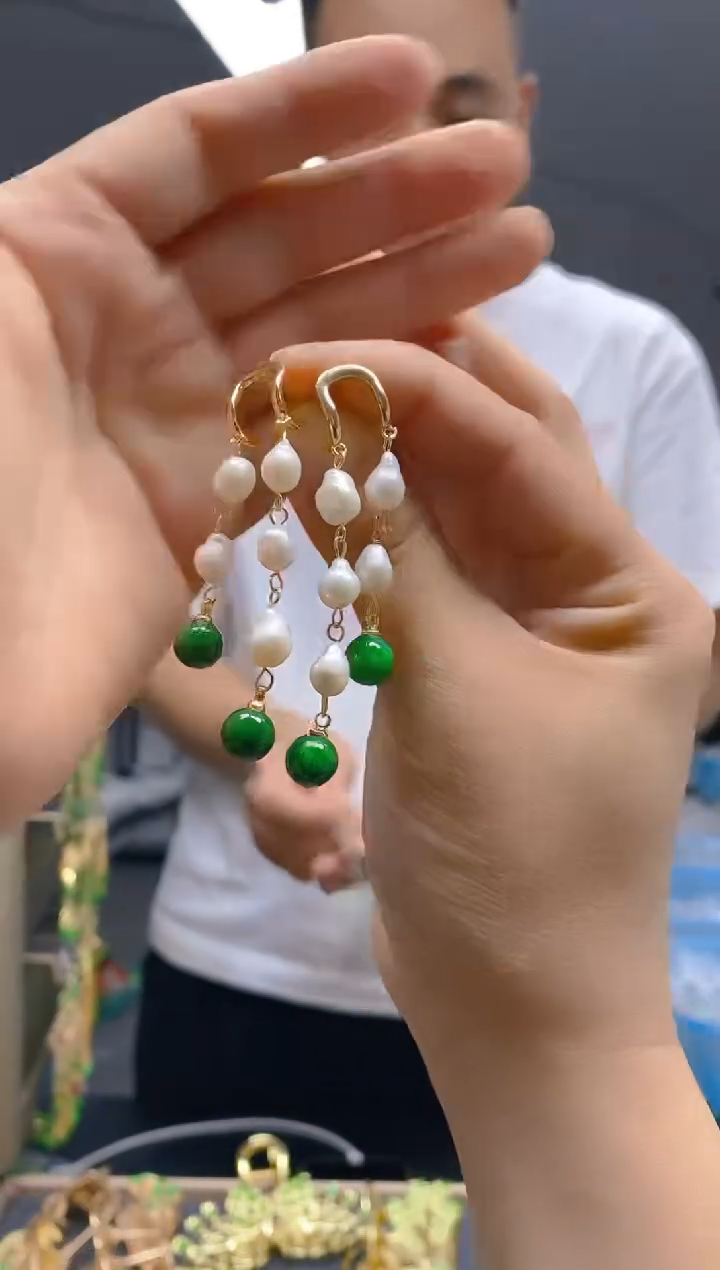 【闪购商品】翡翠耳饰合金353翡翠耳钉