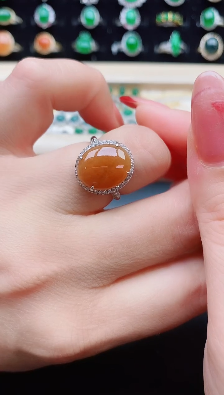 【闪购商品】翡翠戒指银S925镶嵌3213211