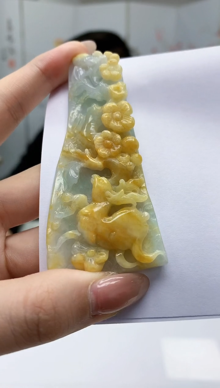 【闪购商品】定制翡翠未镶嵌5152jw-毛货挂件49