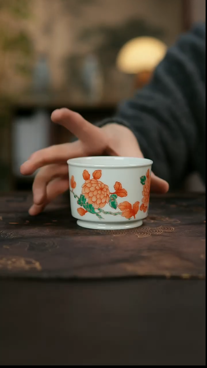 景德镇陶瓷杯碗柴烧多人