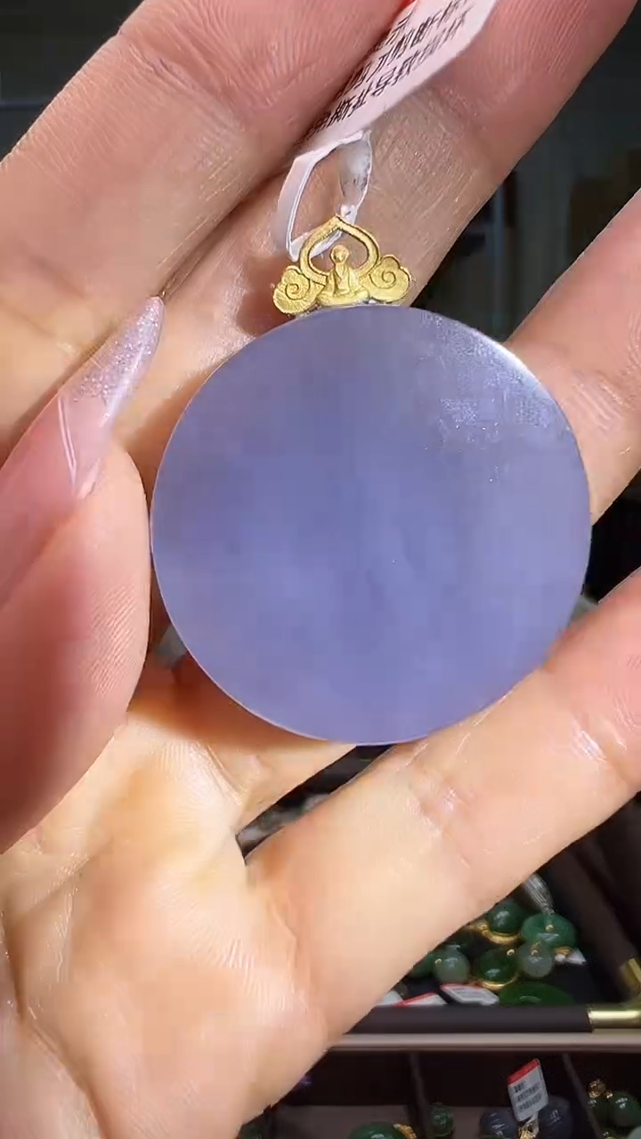 颈饰18K金镶嵌和田玉（多样性发货.发其一)12.25.102