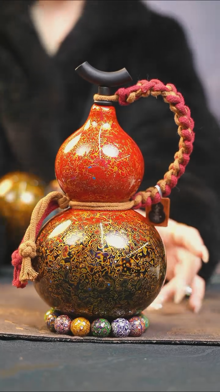 【闪购商品】XC231漆艺酒葫芦不包手串及旋转底座