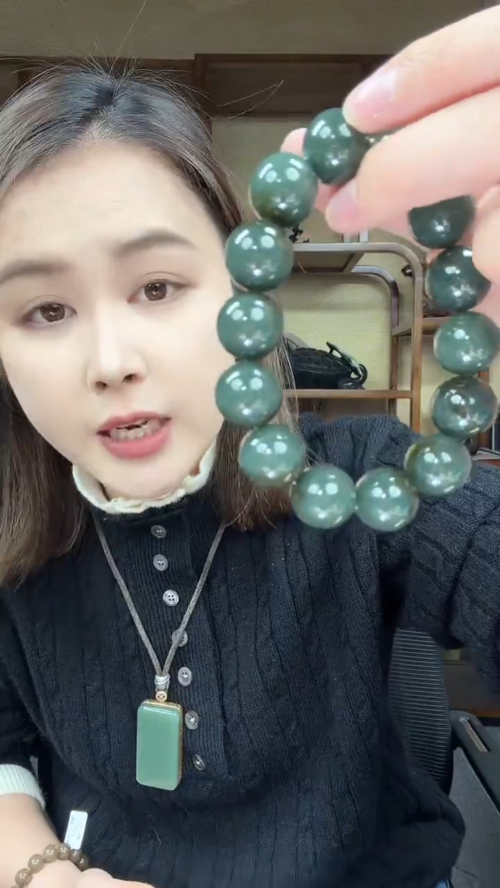 未镶嵌手串和田玉且末料手串16mm