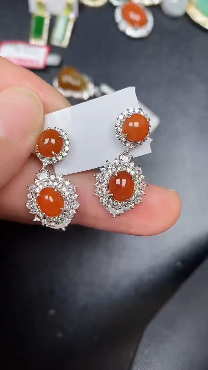 银S925镶嵌戒指翡翠3720