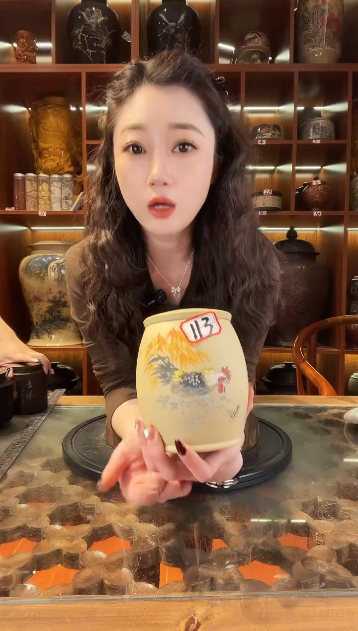 【闪购商品】缸云南建水紫陶白泥小茶罐@113