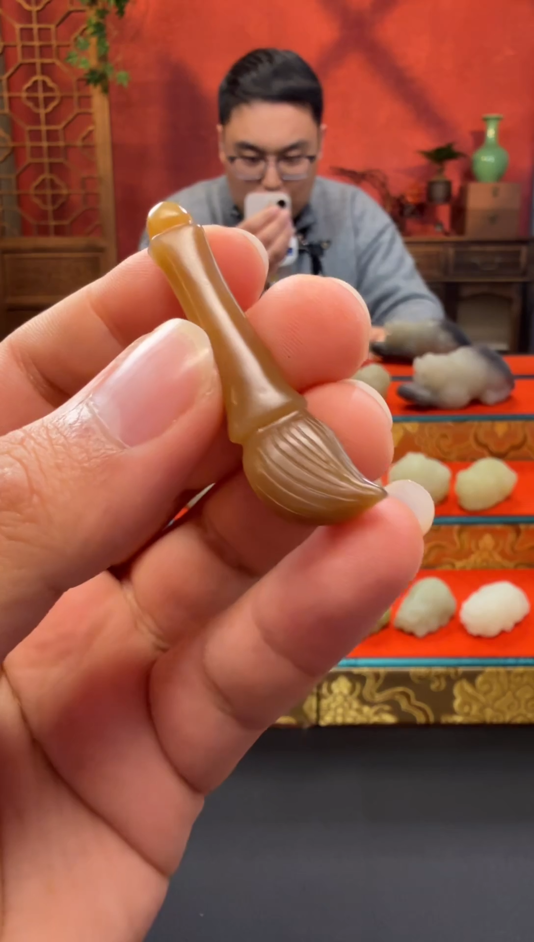 吊坠(赠链)未镶嵌和田玉状元笔