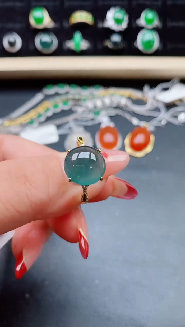 【闪购商品】翡翠戒指银S925镶嵌1321321
