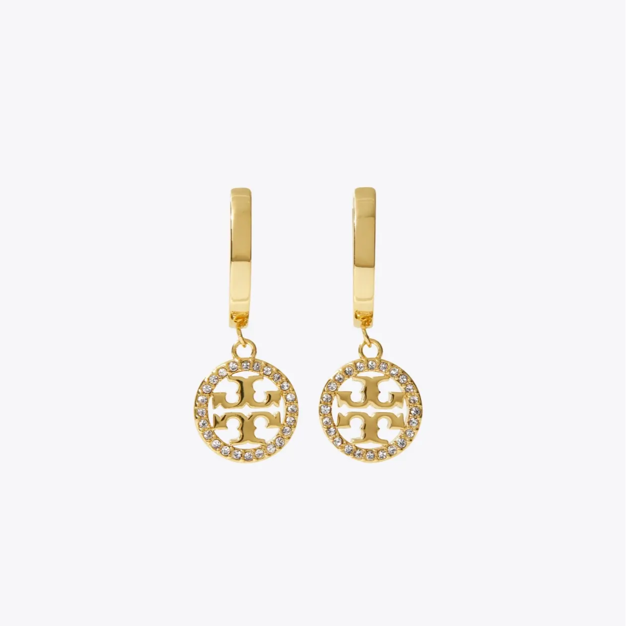 TORY BURCH/汤丽柏琦金色密镶圈形耳环   87041