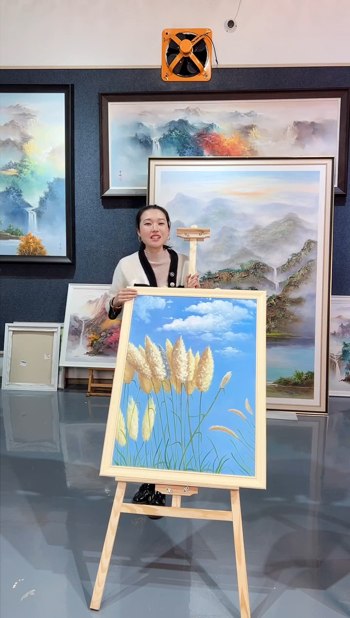 【闪购商品】油画136号 60*80 芦苇-手绘油画