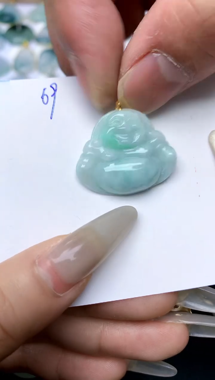 【闪购商品】翡翠颈饰18K金镶嵌天然A货翡翠