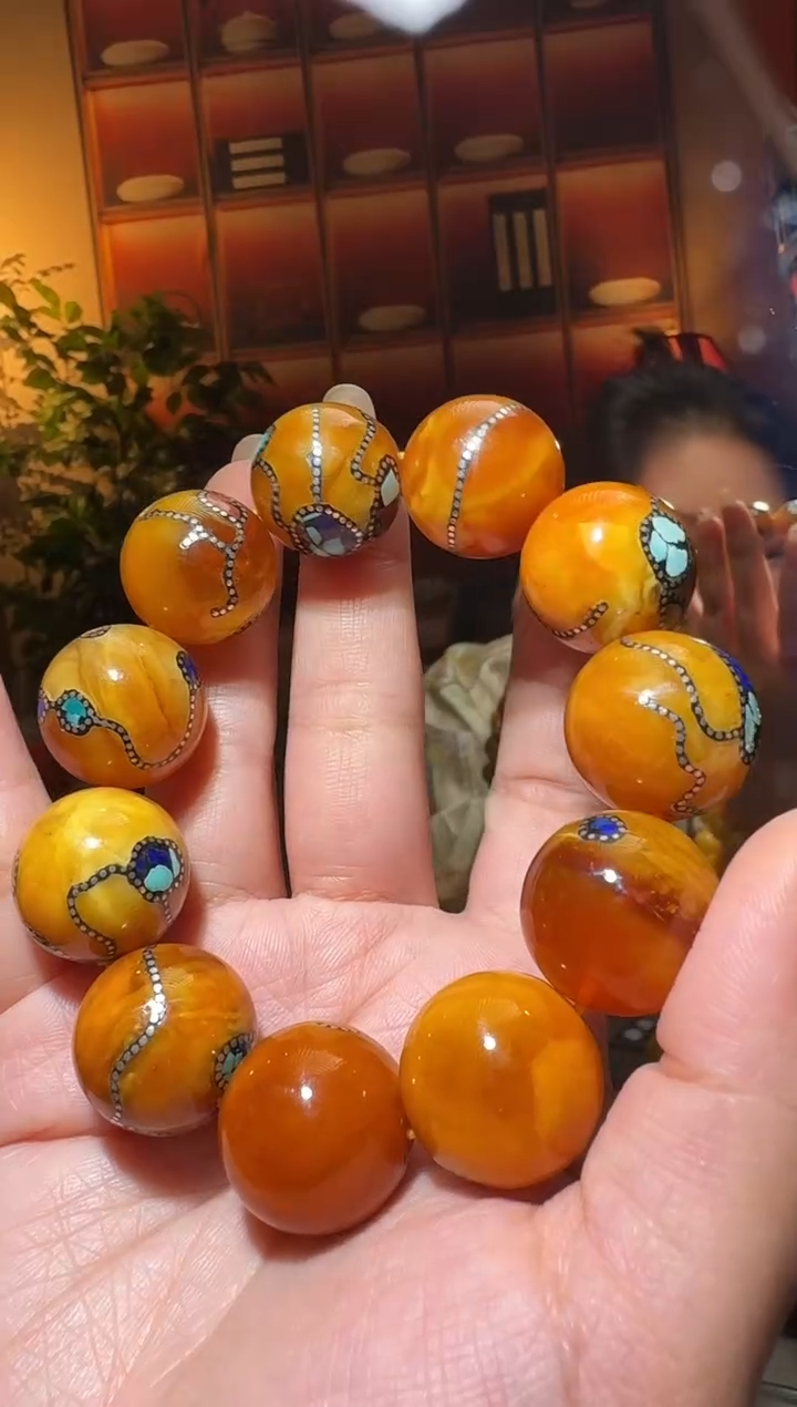 蜜蜡颈饰未镶嵌8962天然蜜蜡珠宝奇石全都保真