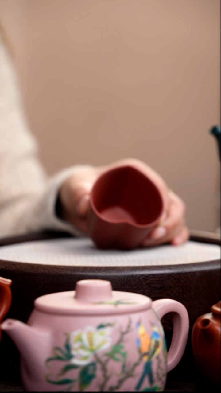 茶壶紫砂朱泥爱心杯