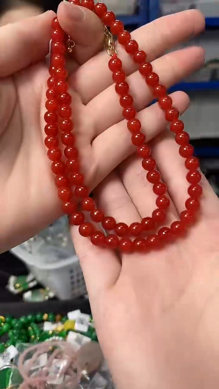 未镶嵌项链南红玛瑙多样性发其一颜色微差