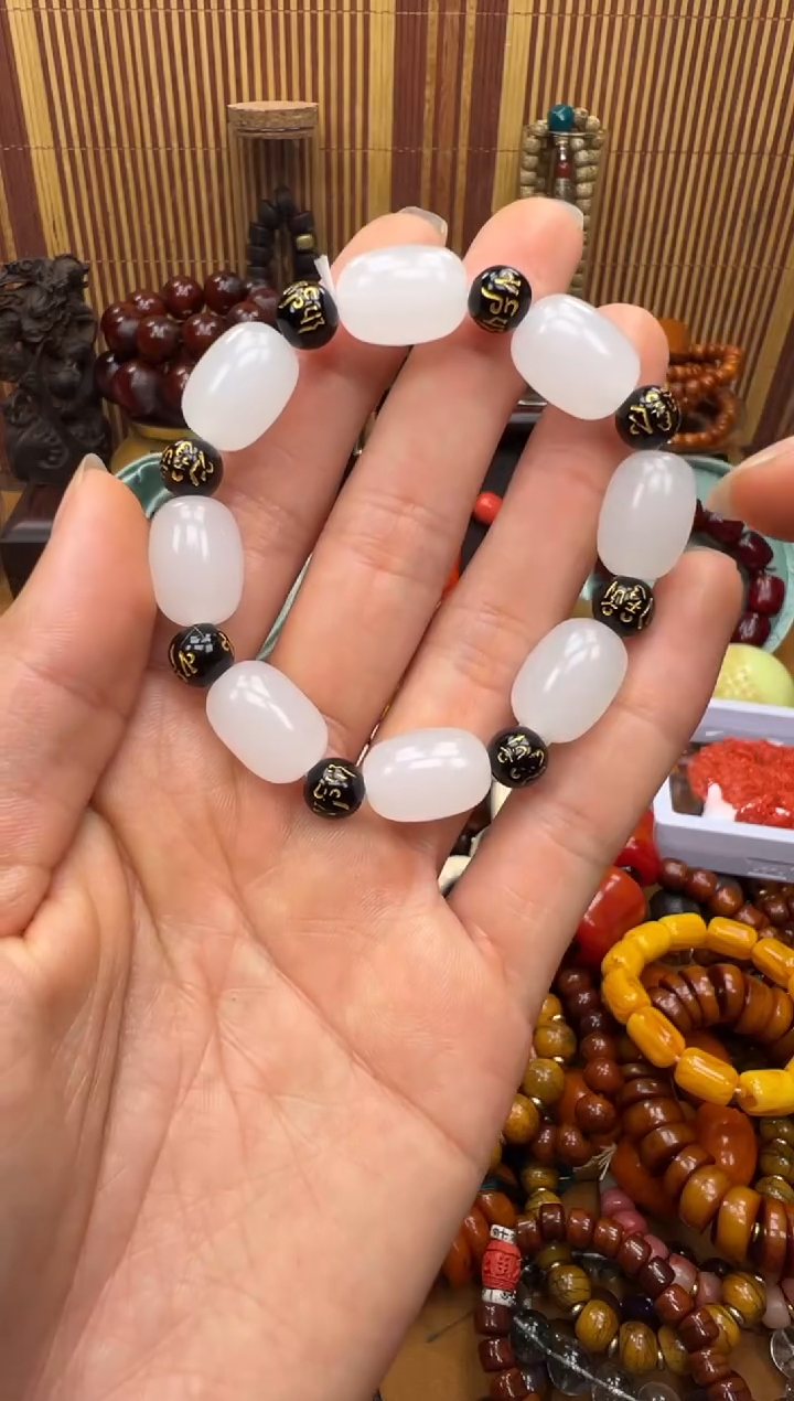 手链未镶嵌和田玉（糖玉）所见即所得所见即所得