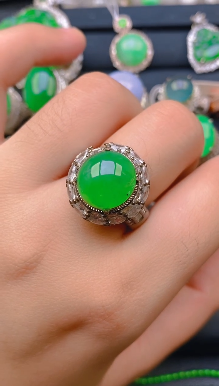 【闪购商品】翡翠戒指未镶嵌天然A货翡翠1