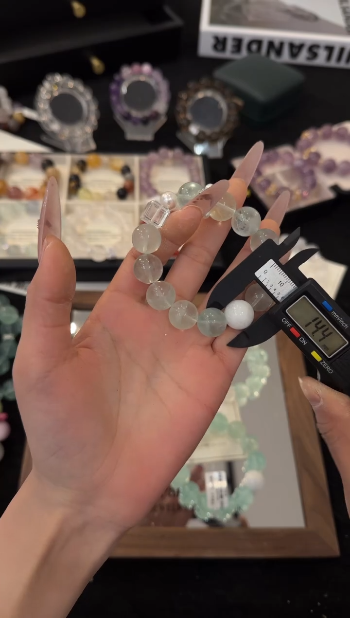 未镶嵌手链水晶绿萤石x3164