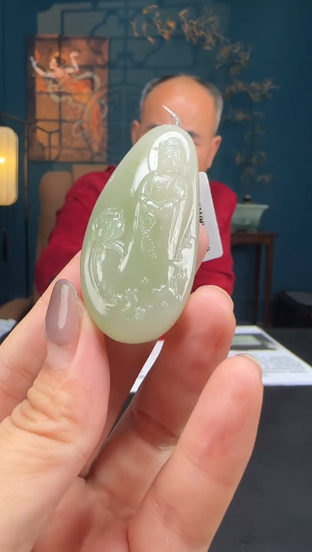 和田玉未镶嵌吊坠(不含链)玉圣珠宝和田玉吊坠85