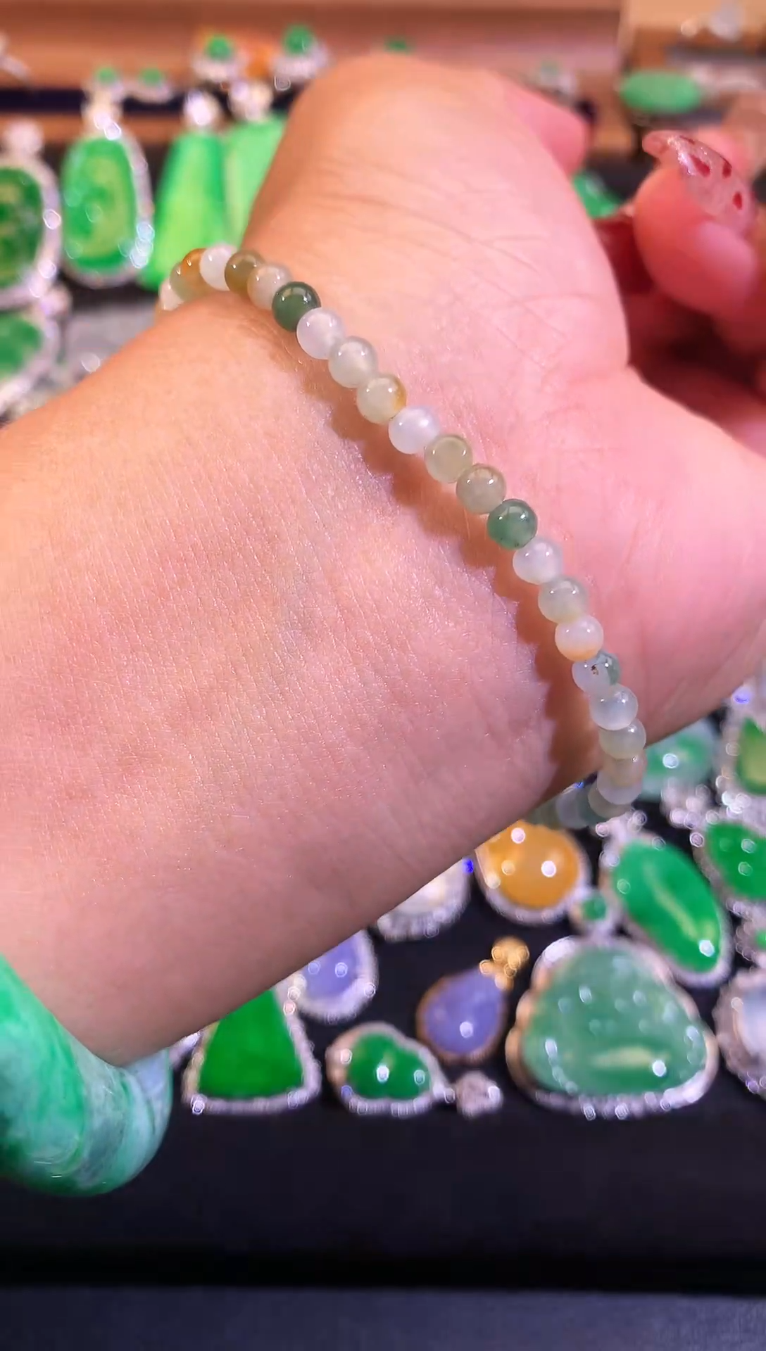 【闪购商品】翡翠手串未镶嵌缅甸天然A货翡翠