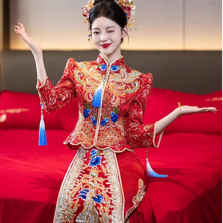 【断码】高端重工秀禾服2025新款新娘婚服结婚中式嫁衣敬酒服礼服