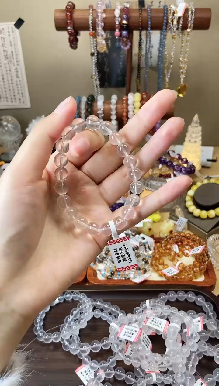 【闪购商品】水晶手链未镶嵌奶白晶9mm