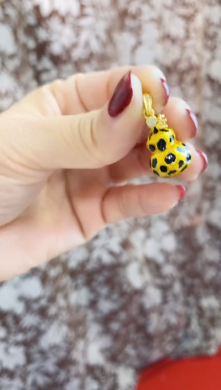合金无008豹纹葫芦吊坠