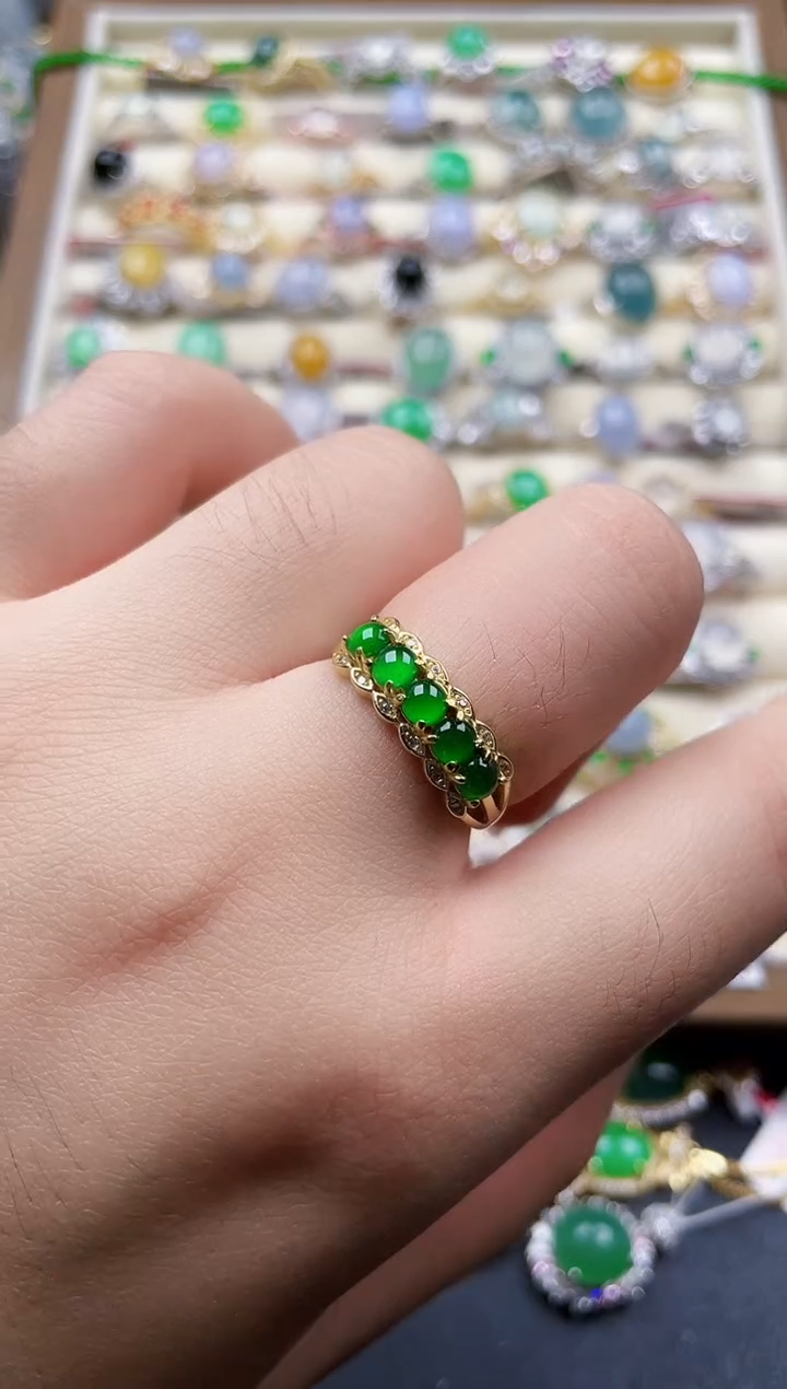 银S925镶嵌戒指翡翠15