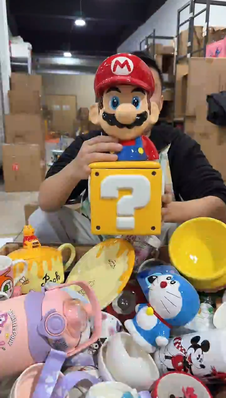 瓷片马里奥问号罐套装