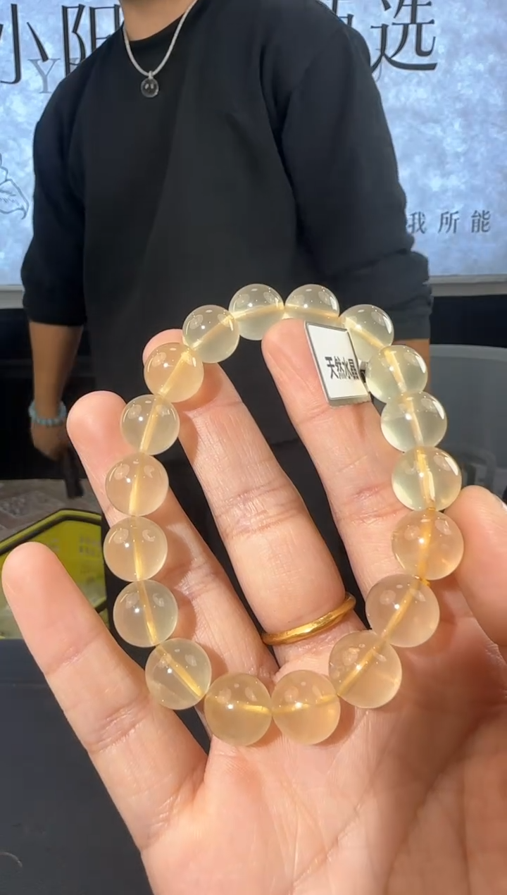 未镶嵌手串水晶奶油黄