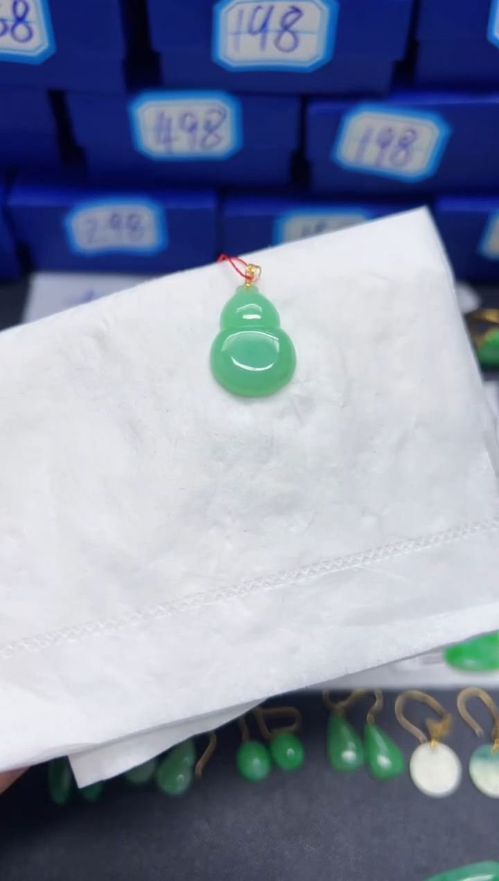 【闪购商品】翡翠颈饰18K金镶嵌Y缅料A货/支持复检/一件