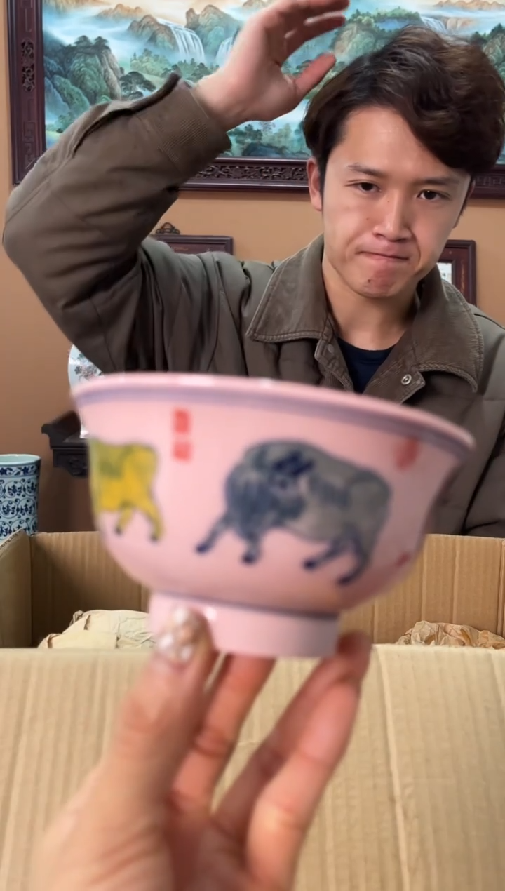 碗瓷斗彩五牛图赏碗