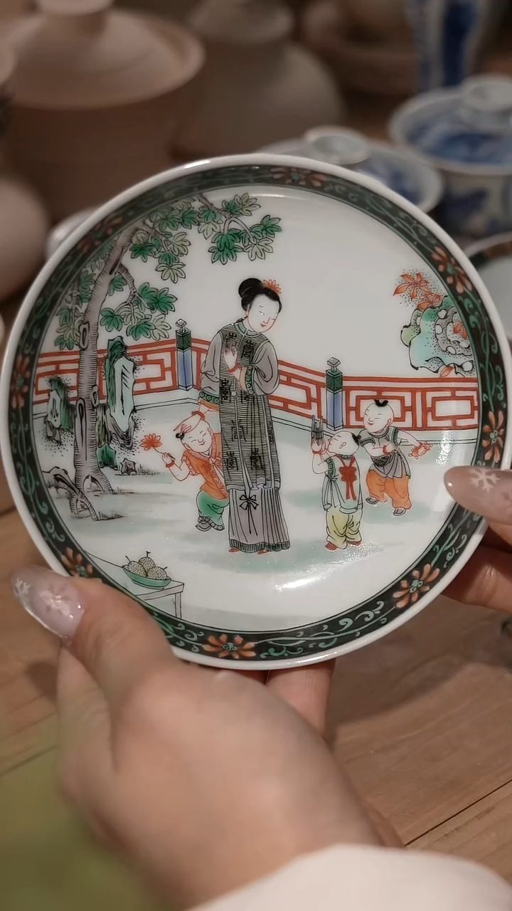摆件陶景德镇陶瓷摆件单盘