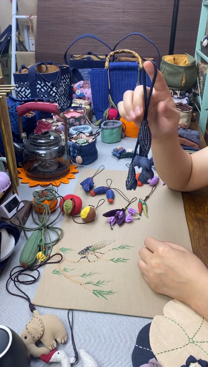 郁金香花串（深色牛仔）——