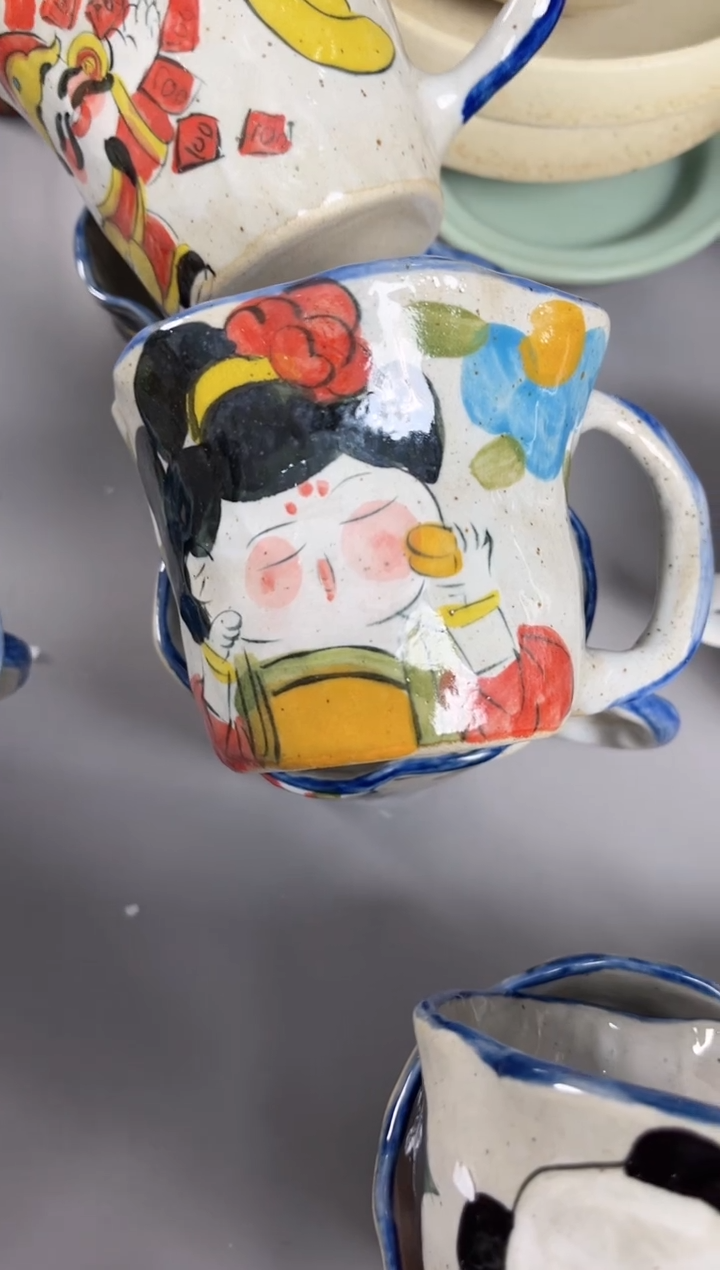 【闪购商品】瓷片景德镇手绘高温釉下彩