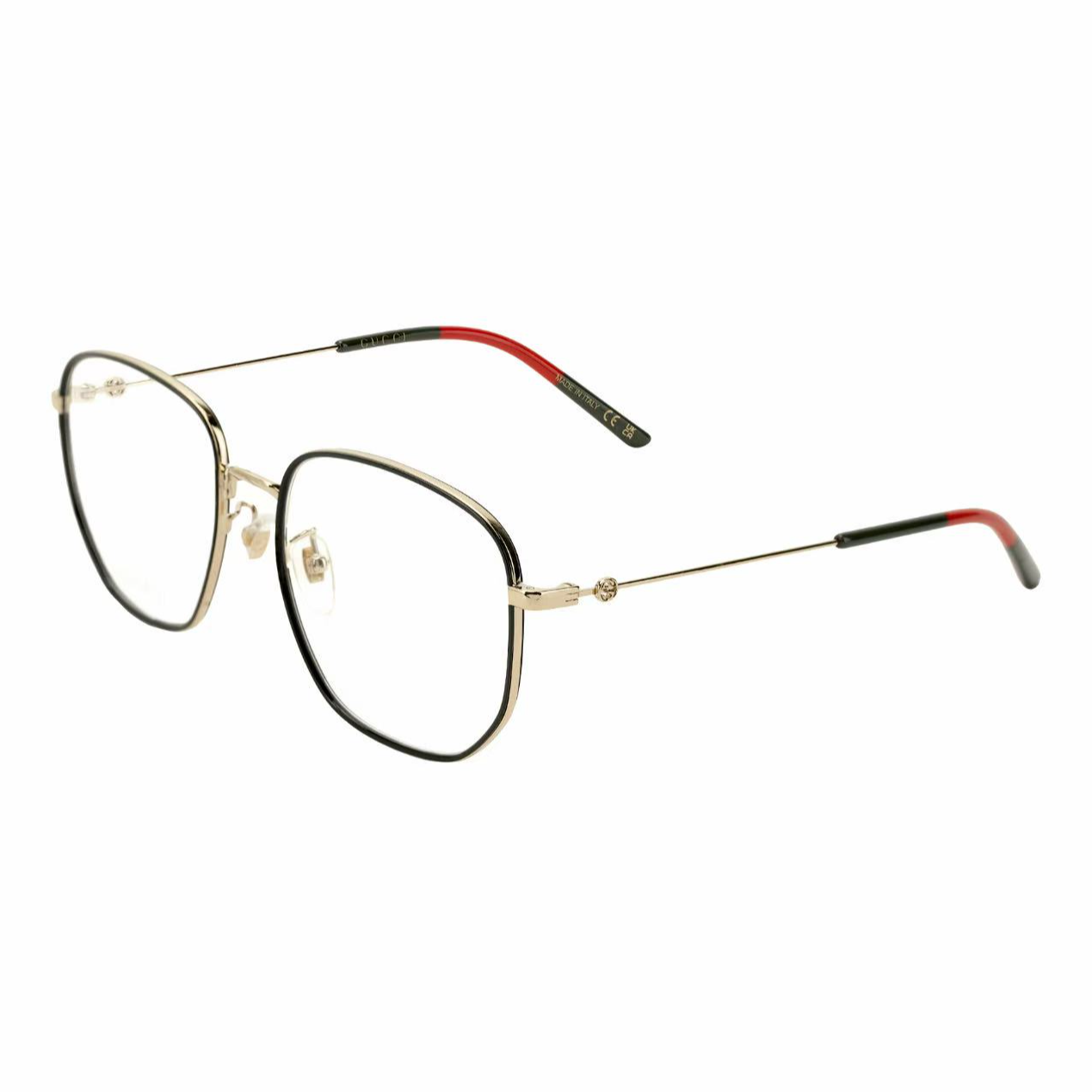 GUCCI古驰 简约金属不规则形光学镜架 男女同款GG1197OA-001