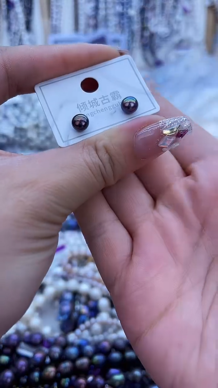 【闪购商品】淡水珍珠耳饰银S925镶嵌763