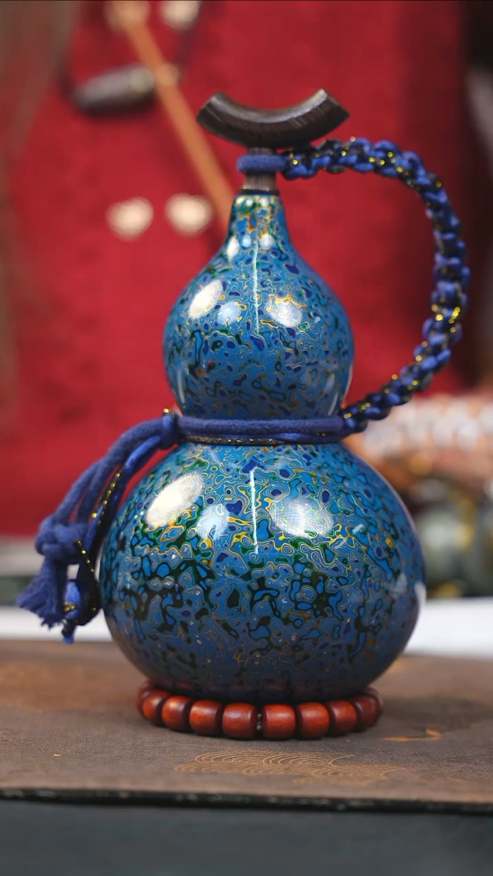 【闪购商品】WA152漆艺酒葫芦不包手串及旋转底座