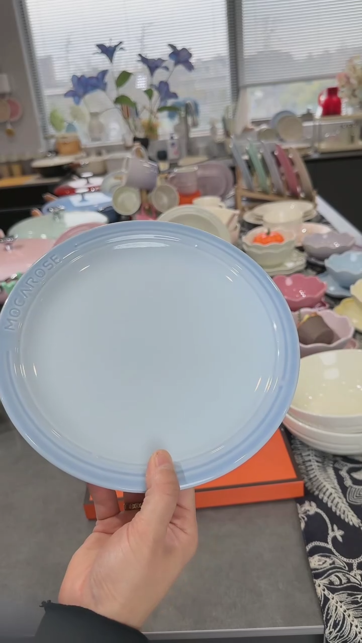 【闪购商品】瓷【2个装】尼罗蓝浅盘23cm-9英寸