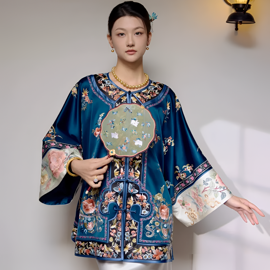 【一揽富贵·上衣】明星同款苏绣重工对襟中上衣国风大方中式复古